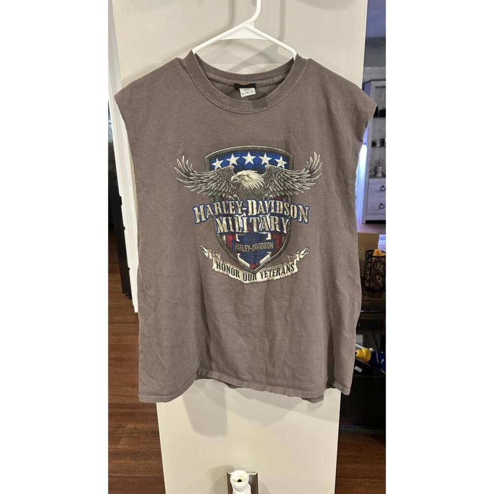Harley-Davidson Military Eagle Graphic Sleeveless T-Shirt XL